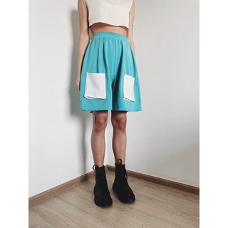 กางเกงขาสั้น sizonation Square Pocket Shorts : Aqua