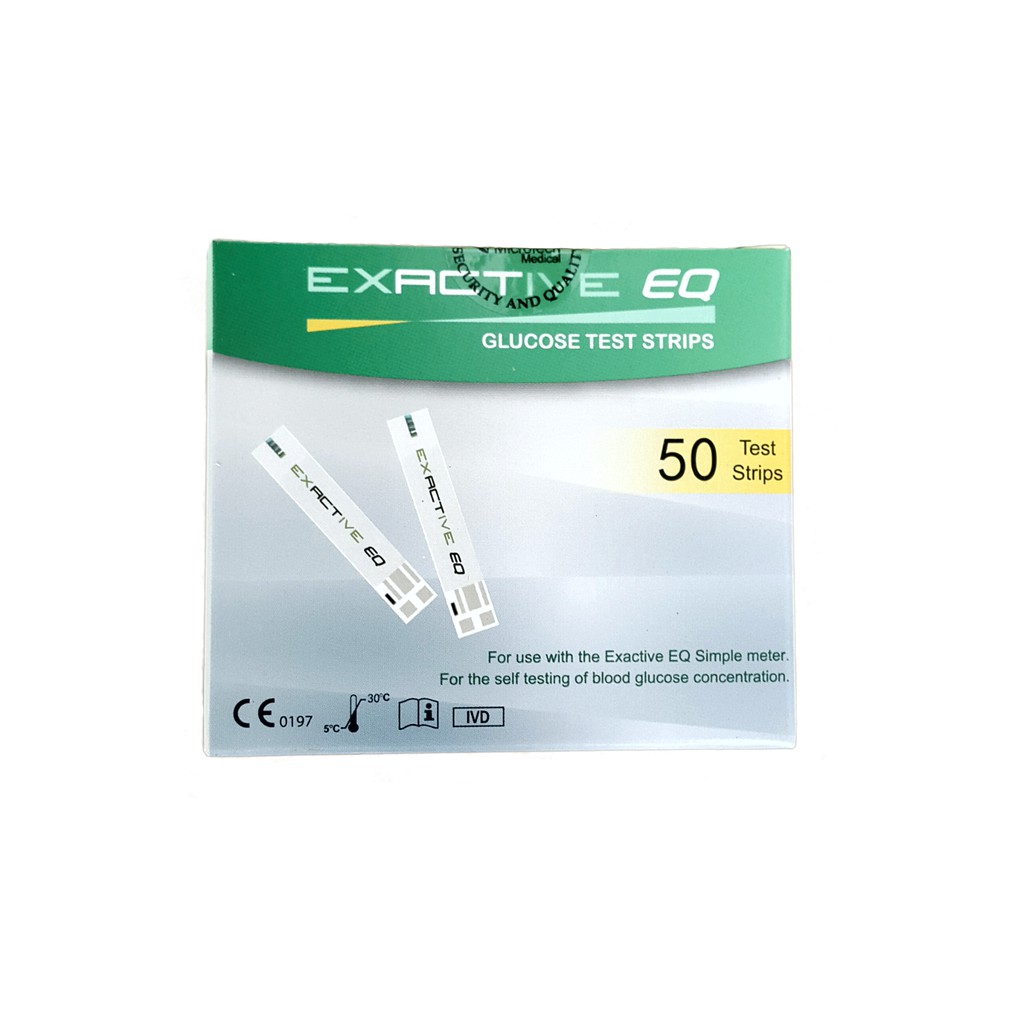 Exactive EQ Simple แผ่นตรวจระดับน้ำตาลกลูโคสในเลือด จำนวน 50 ชิ้น