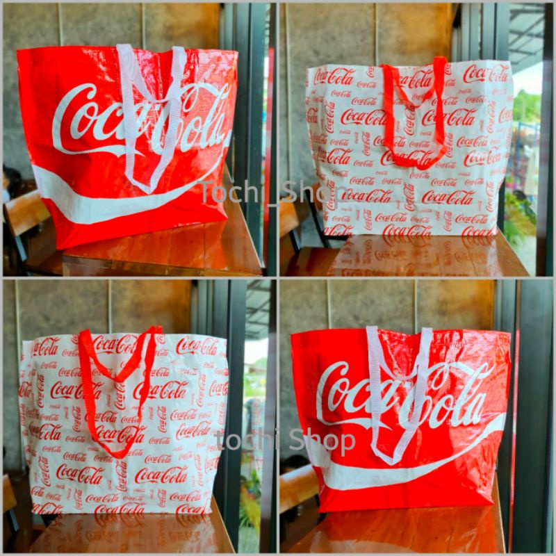 กระเป๋าช้อปปิ้งโค๊ก Coca-Cola's กระเป๋าอเนกประสงค์ ใบใหญ่จุของได้เยอะ