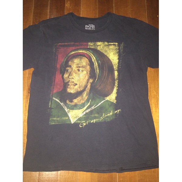 เสื้อยืดแขนสั้น แนวนักร้องเรกเก้ BOB MARLEY แท้ มือสอง สภาพดี ของพร้อมส่งครับ