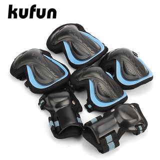 kufun สนับเข่าสเก็ตบอร์ด อุปกรณ์ป้องกันเด็ก ผู้ใหญ่แบบพรีเมี่ยม ชุดป้องกันเด็ก เด็กขี่จักรยาน เล่นสเก็ต ข้อศอก สนับเข่า มือ