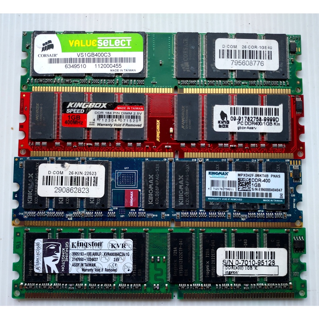 Ram Pc  DDR1  Bus400  512m-1GB  Kington