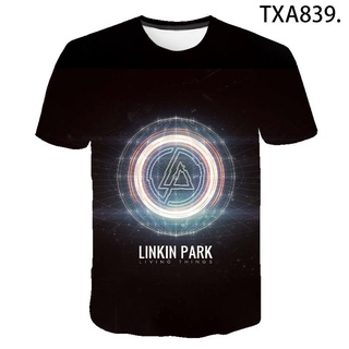 ใหม่ เสื้อยืดลําลอง แขนสั้น พิมพ์ลาย Linkin Park-3D แฟชั่นฤดูร้อน สําหรับผู้ชาย ผู้หญิง