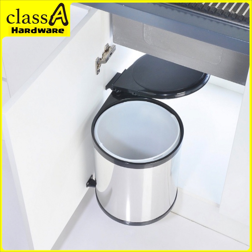 Classahw ภายใต้เคาน์เตอร์ Under-เคาน์เตอร์ถังขยะพลาสติกถังขยะติดประตูตู้ Tong Sampah bawah Kanunter MasakCucci