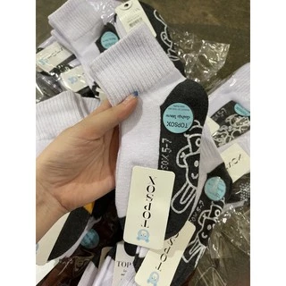 { ยกแพ็ค 12 คู่ } ถุงเท้านักเรียนงานไทย เนื้อดี Topsox