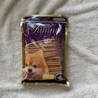 Yummy Gold ขนมสุนัข ขนมหมา ยัมมี่โกลด์ นน 1KG [ ไก่ ชีส เนื้อ ตับ รวมรส]