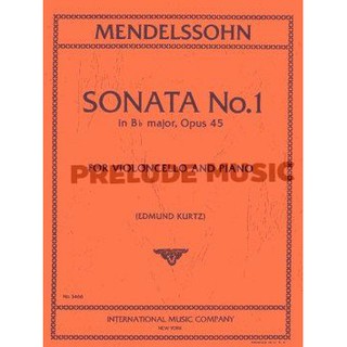 (Cello) Mendelssohn: Sonata No.1 Op45 Bbmaj Vc/pf (IMC3466)