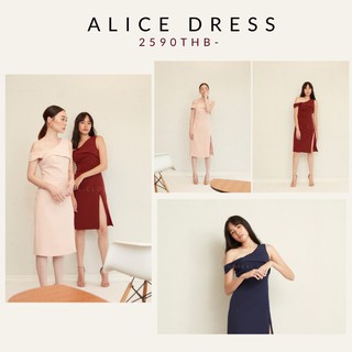 ETHEREAL Alice dress ชุดเดรสออกงาน ปิดแขน 1 ข้าง