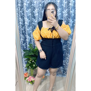 เสื้อสาวอวบ Big size🧡 จั๊มบาร์บี้ลายหัวใจ
