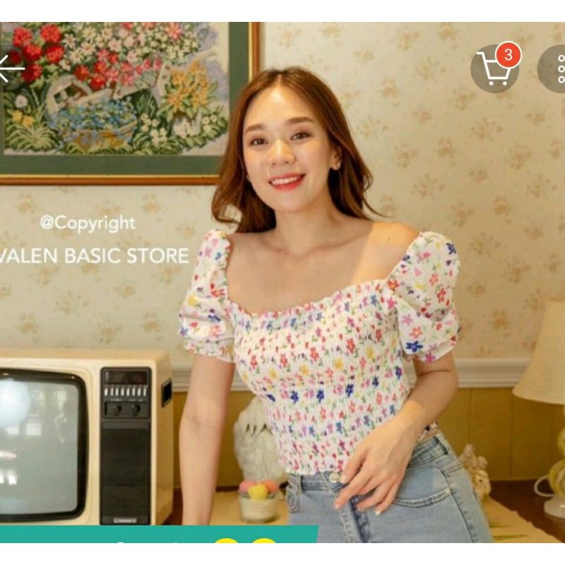 Valen เสื้อ crop top น่ารัก