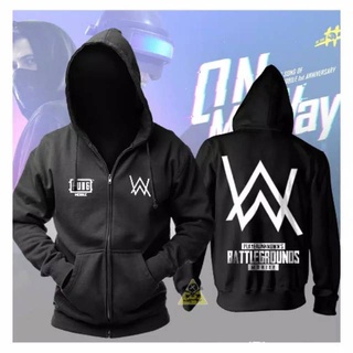 Yttq XXS-4XL เสื้อกันหนาว มีฮู้ด ผ้าฝ้ายแท้ มีซิป ลายผู้เล่น Unknown PUBG X Alan Walker Unknowns ของขวัญวันเกิด สําหรับผู้ชาย XQ