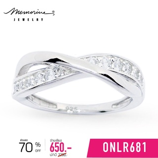 Memorine Jewelry แหวนเงินแท้ 925 ฝังเพชรสวิส (CZ) : ONLR681