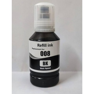 E-008 Black Ink Bottle (K) EcoTank Ink Bottle for use with Epson EcoTank Series L6580, L15150, L15160, L6550, หมึกกันน้ำ