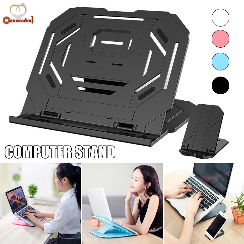 Adjustable Laptop Stand Computer Desk Tablet Notebook Holder Bracket Standing Desk Accessories Shopee Thailand