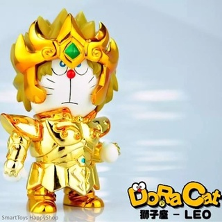 DORACAT Leo Figure Model Saint Seiya Series ฟิกเกอร์โมเดลโดราเอม่อนในชุดเซ้นต์เซย่าสีทองสุดเท่ห์ลิขสิทธิ์แท้จากญี่ปุ่น