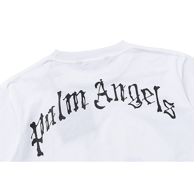 สตรีทแฟชั่น 9AL7M ผ้าฝ้ายผู้ชายและผู้หญิงเสื้อยืดโครงกระดูกโครงกระดูกหมีพิมพ์แขนสั้นเสื้อหลวมเสื้อลําลอง Unisex