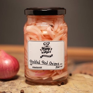 หอมแดงดองโฮมเมด หั่นบาง 350กรัม, Pickled Red Onions, Sliced 350ml