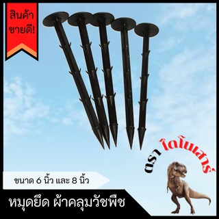 หมุดยึดผ้าคลุมวัชพืช ตะปูพลาสติกปักดิน ขนาด6นิ้วและ8นิ้ว จำนวน 100 ชิ้น ตัวยึดผ้าคลุมวัชพืช ตะปูยึดผ้าใบ ลิ่มปักคลุมดิน