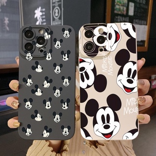 เคสโทรศัพท์มือถือ ขอบสี่เหลี่ยม ลายหน้ายิ้ม มิกกี้เมาส์ สําหรับ Samsung Galaxy A33 A53 A73 5G A32 A52S A72 A31 A41 A71