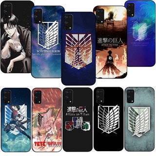 เคสโทรศัพท์ซิลิโคน TPU แบบนิ่ม ลาย SL4 อนิเมะ Attack on Titan สีดํา สําหรับ Realme C33 9i 5G GT Neo 3T Narzo 50i Prime 50A Prime