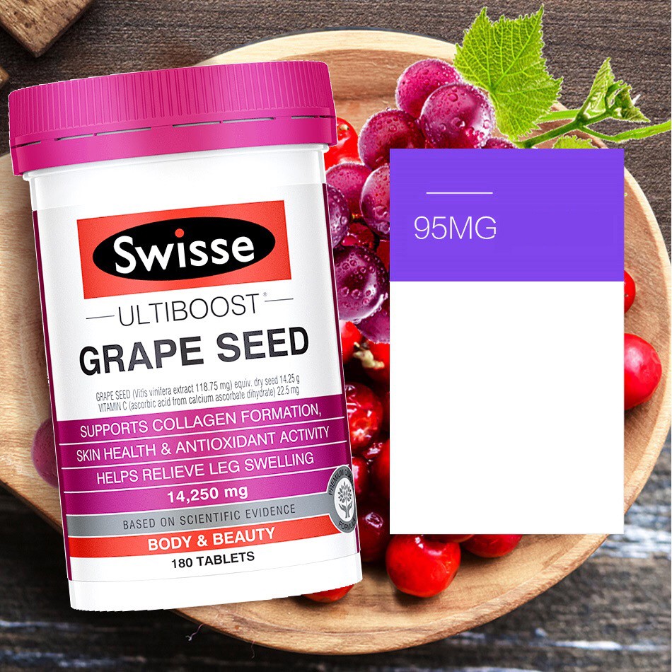 Australian Swisse Grape Seed Extract 300 Capsules แอนโธไซยานินคอลลาเจน
