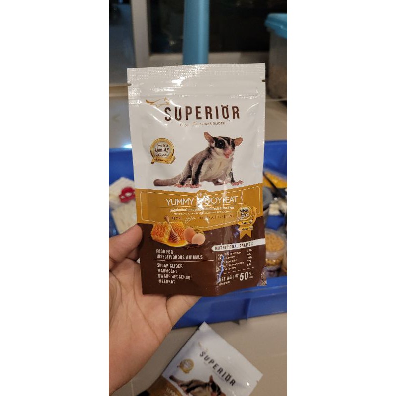 Superior Enjoy ซูพีเรีย อาหารชูก้า สัตว์กินแมลง เม่นแคระ เมียร์แคท ลิงมาโมเสท
