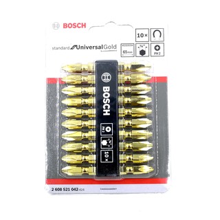 2608521042 BOSCH ดอกไขควงสีทอง 2x65mm. 10pcs./pack Made in Taiwan