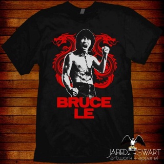 เสื้อยืดผู้ เสื้อยืดลําลอง แขนสั้น คอกลม พิมพ์ลาย Bruce Le สไตล์คลาสสิก ใส่สบาย เหมาะกับของขวัญฮาโลวีน สําหรับสตรี S-5XL