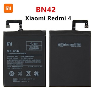 Xiao Mi BN42 4100MAh แบตเตอรี่สำหรับ Xiaomi Hongmi Redmi 4 BN42 แบตเตอรี่