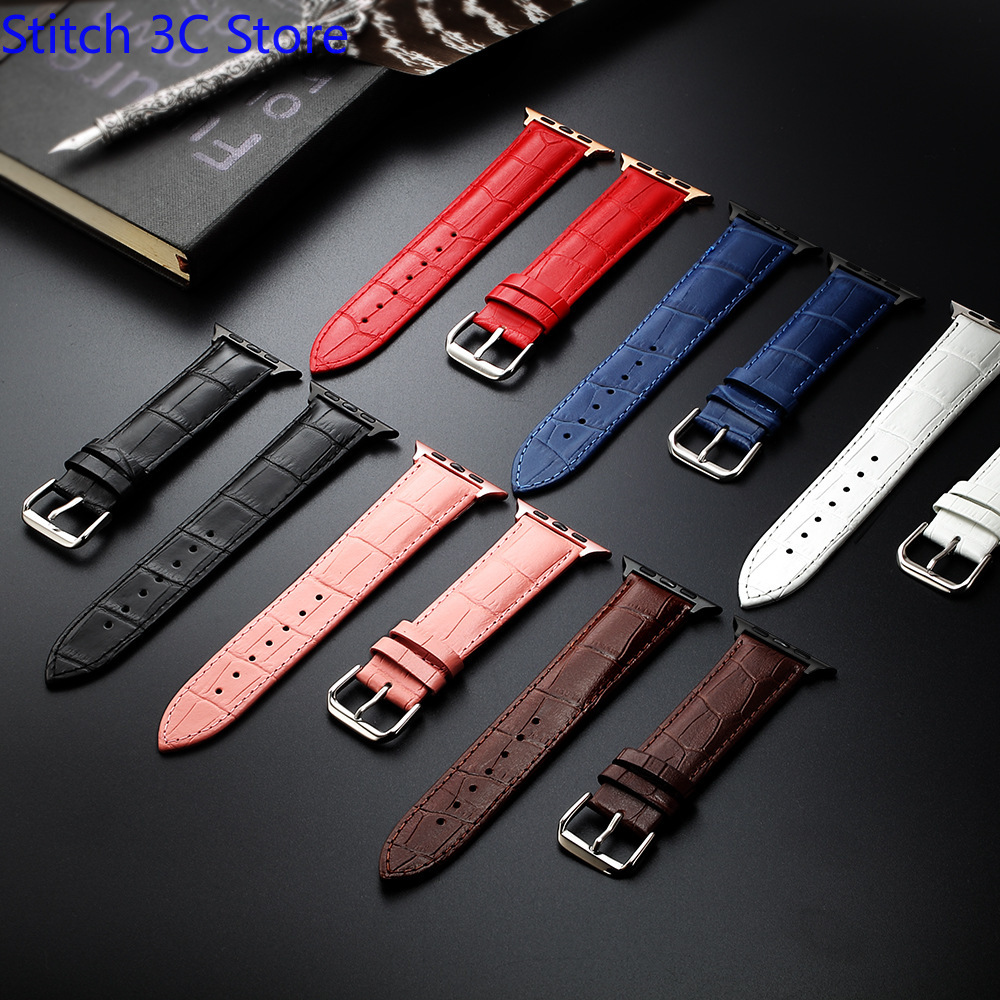 สายนาฬิกาข้อมือ หนังจระเข้ 6 สี สําหรับ Watch Series 7 SE 6 5 4 3 2 และ Watch 4 ขนาด 38/40/42/44 มม.