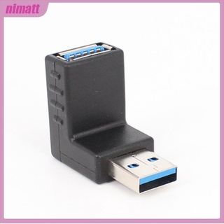 Ni อะแดปเตอร์ขยายข้อมูล Usb 3.0 ตัวผู้ เป็น Usb ตัวเมีย รูปตัว L งอลง 90 องศา