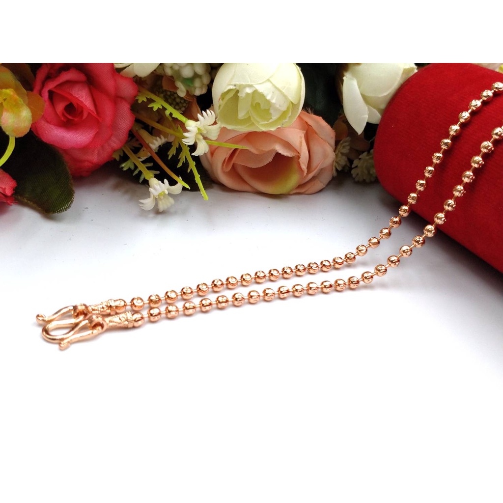 jewelryshop365  K505 สร้อยคอลายเม็ดมะยม ขนาด 3มิล ยาว 24 นิ้ว เกรดพรีเมียมของ BK 100% รับประกันคุณภา