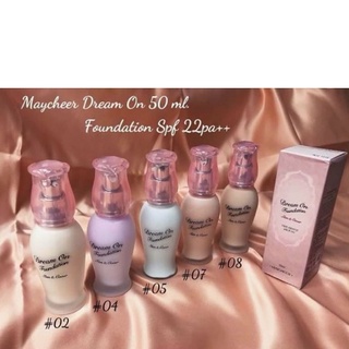 Maycheer Dream On Foundation Slim &amp; Cover รองพื้นเนื้อบางเบา ช่วยปรับผิวให้ขาวใส เป็นธรรมชาติ ช่วยปรับสีผิวให้สม่ำเสมอ