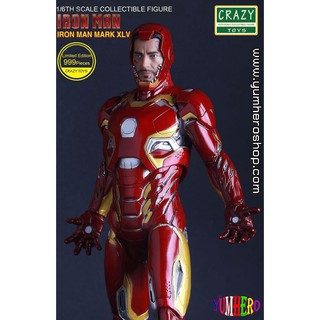 Crazy Toys โมเดล ไอรอนแมน หน้าโทนี่ สตาร์ค Model Iron Man Tony Stark Avenger อเวนเจอร์ Marvel