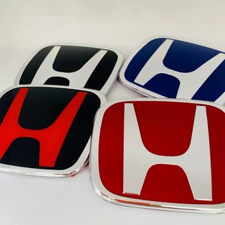โลโก้รถยนต์ Honda สีแดง / ดํา + โครเมี่ยม / ดํา + สีแดง 1 ชิ้น
