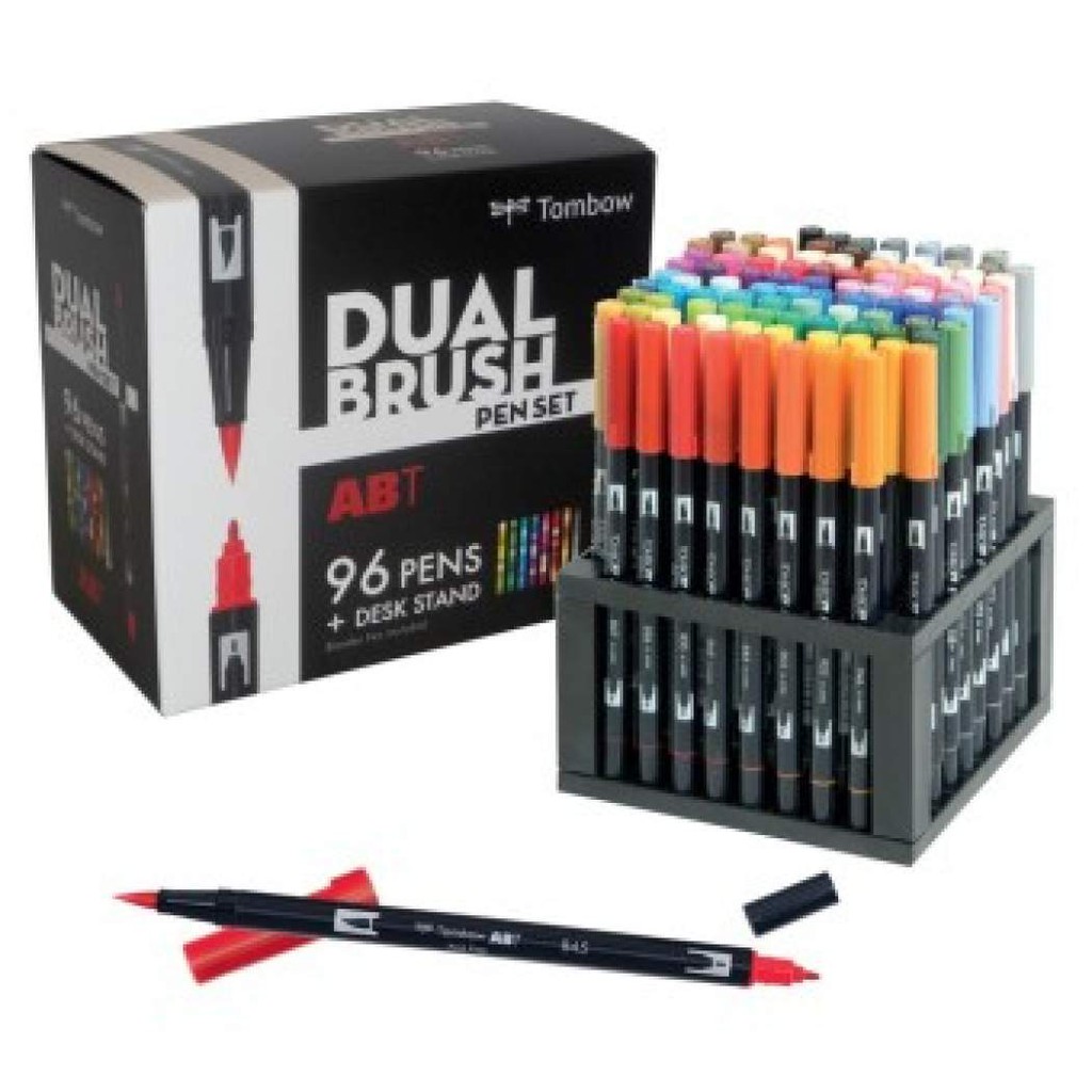 Tombow Abt Dual Brush Pen Set 96 I ปากกาหัวพู่กัน 96 สีพร้อมที่ตั้ง Shopee Thailand