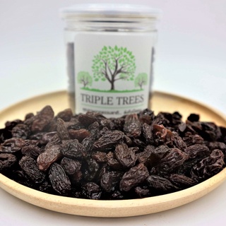 ลูกเกดดำอเมริกา (200 กรัม) Black Raisin เกรด A  By Triple Trees