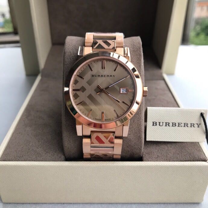 Burberry BU9039 BU9146 BU9235 26mm 34mm 38mm Burberry Rose Gold-tone Dial  เหล็กกล้าไร้สนิมผลึกผู้หญิงนาฬิกา 3 ขนาด | Shopee Thailand