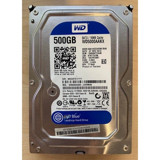 500 GB HDD WD SATA-3 64 MB BLUE (WD5000AAKX) ใช้งานได้ปกติ