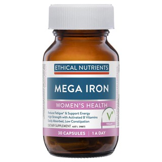 Ethical Nutrients Mega Iron with Activated B Vitamin 30 Capsules