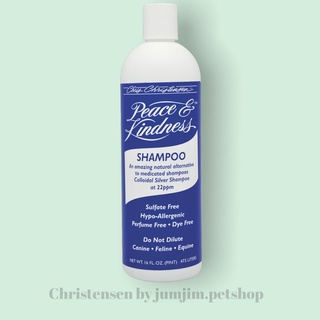 Chris​ Christensen​ 473ml. แชมพู peace&amp; kindness พีชแอนด์ไคน์เนส ซิลเวอร์​ by jumjim.petshop