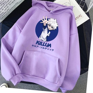 Killua Hunter X Hunter Hoodie Top Hisoka Sweatshirt Long Sleeve Anime Hoody Hunterxhunter Hooded Streetwear Jacket Hoddie