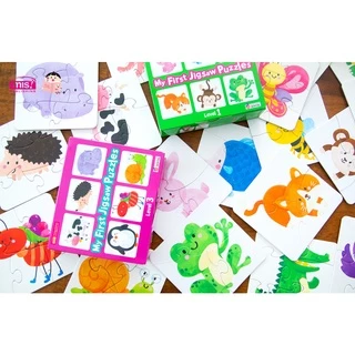 MISBOOK ชุด จิ๊กซอว์ 5 ระดับ กระดาษหนา สำหรับน้อง 1-6 ปี - My First Jigsaw Puzzles
