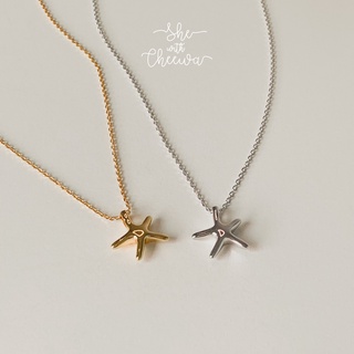 She with Cheewa | silver925 | starfish necklace สร้อยคอเงินแท้ มินิมอล ห้อยจี้รูปดาวจิ๋ว