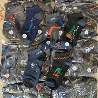 { 12 คู่ 105 บาท } ถุงเท้าทำงานข้อสั้นผู้ชาย งานไทย