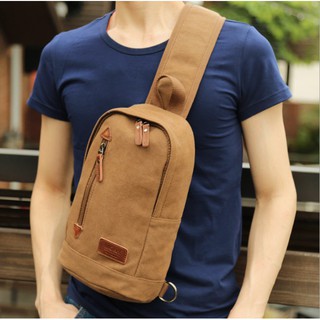 กระเป๋าสะพายไหล่ คาดอก ผ้า CANVAS รุ่น UP152