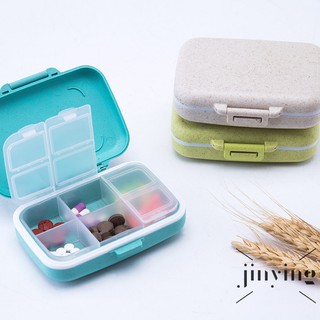 Portable Grain fiber material Pill Container Drug Tablet Storage Travel Case Weekly Carry-on Holder Pill Box Medicine