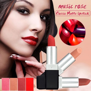 20สี Music Rose คลาสสิคลิปสติกเนื้อแมท 20 Colors Classic Black Tube Matte Lipstick