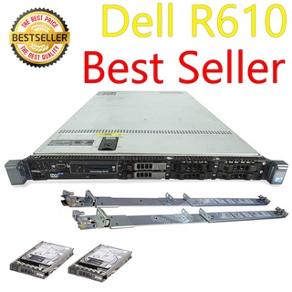 (ส่งฟรี รับประกัน 3 เดือน ออก vat ได้) Server Dell R610 CPU E5620*2 RAM16GB SAS600GB*2 PSU*2