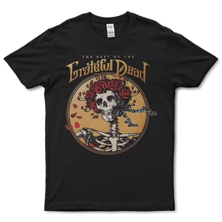 【hot sale】พร้อมส่ง เสื้อยืดลําลอง ผ้าฝ้าย 100% แขนสั้น พิมพ์ลายวงเมทัล The Grateful Dead Gold สไตล์วินเทจ ขนาดใหญ่ พลัสไ